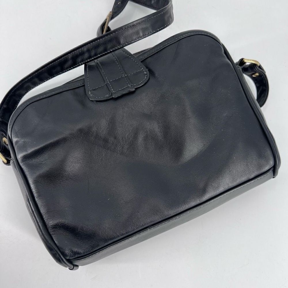 Stone Mountain Women's Sling Bag Shoulder Leather Vintage brass Hardware Black - Picture 8 of 14